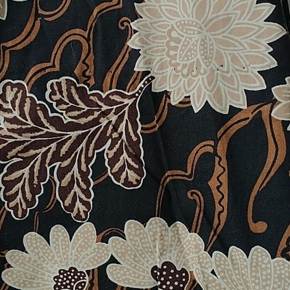 Kathie Lee Summer Brown Flowers Ankle Pants  Sz 6 - Picture 8 of 8